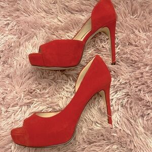 Nine West Red Suede Pumps